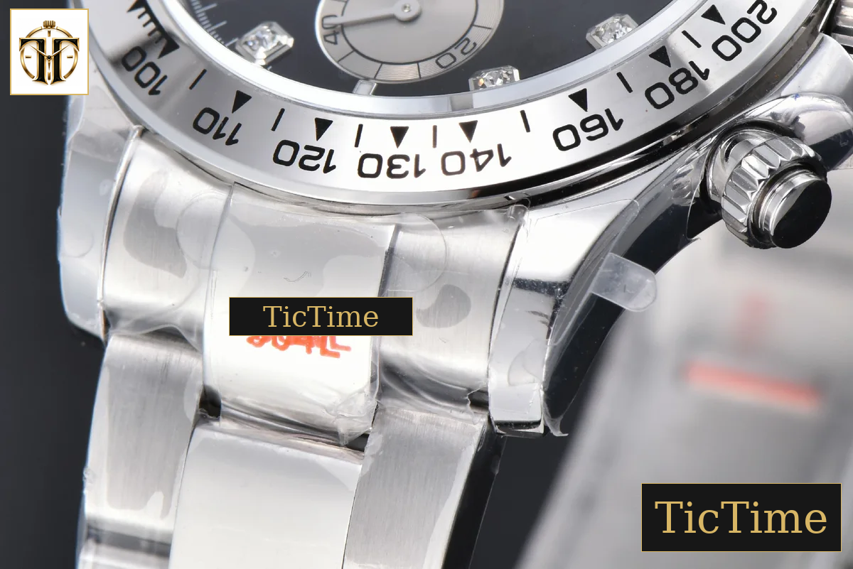 Daytona 904L 126509 40mm BPF SS Black Dial Sliver Subdial Diamond Marker SS Bracelet SH4131 — foto 11