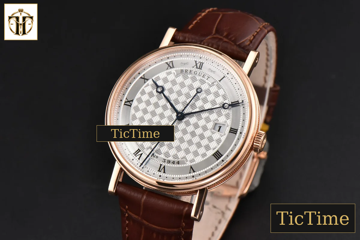 Classique 5177 38mm LTF RG White Textured Dial Roma Marker Brown Leather Strap MY9015 — foto 4