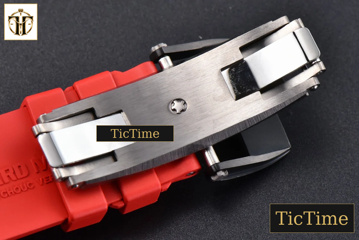 NTPT RM035-02 42mm ZF Skeleton Dial Red Rubber Strap NH05A — foto 31