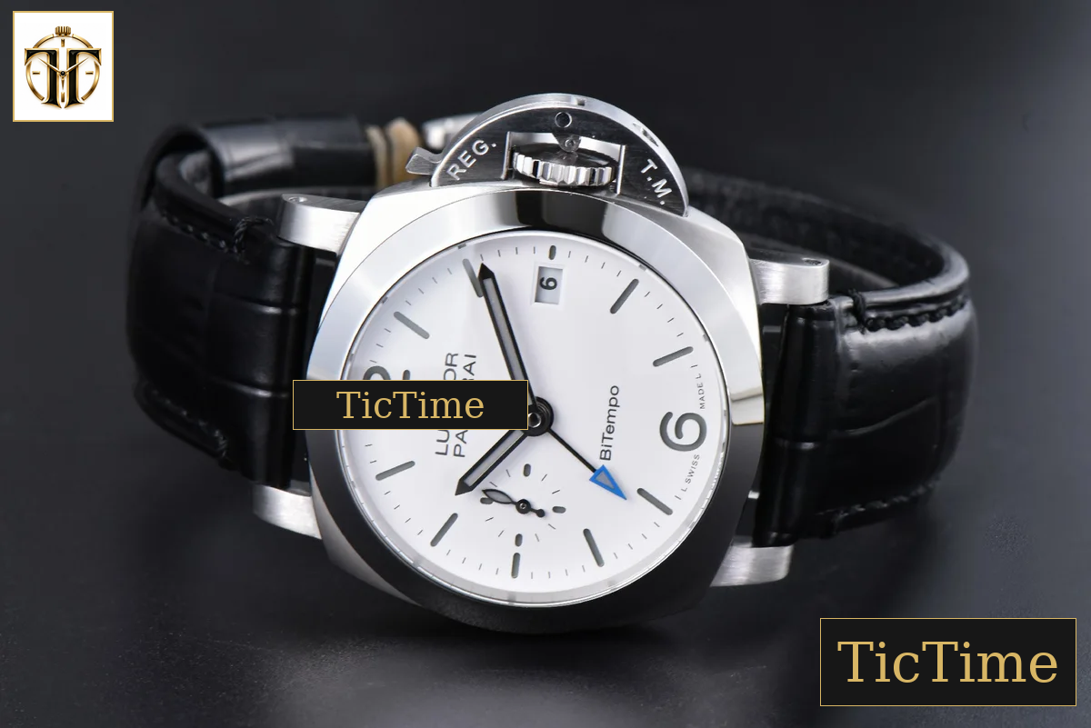 Luminor Quaranta BiTempo PAM1367 40mm VSF White Dial Leather Strap P900 — foto 13