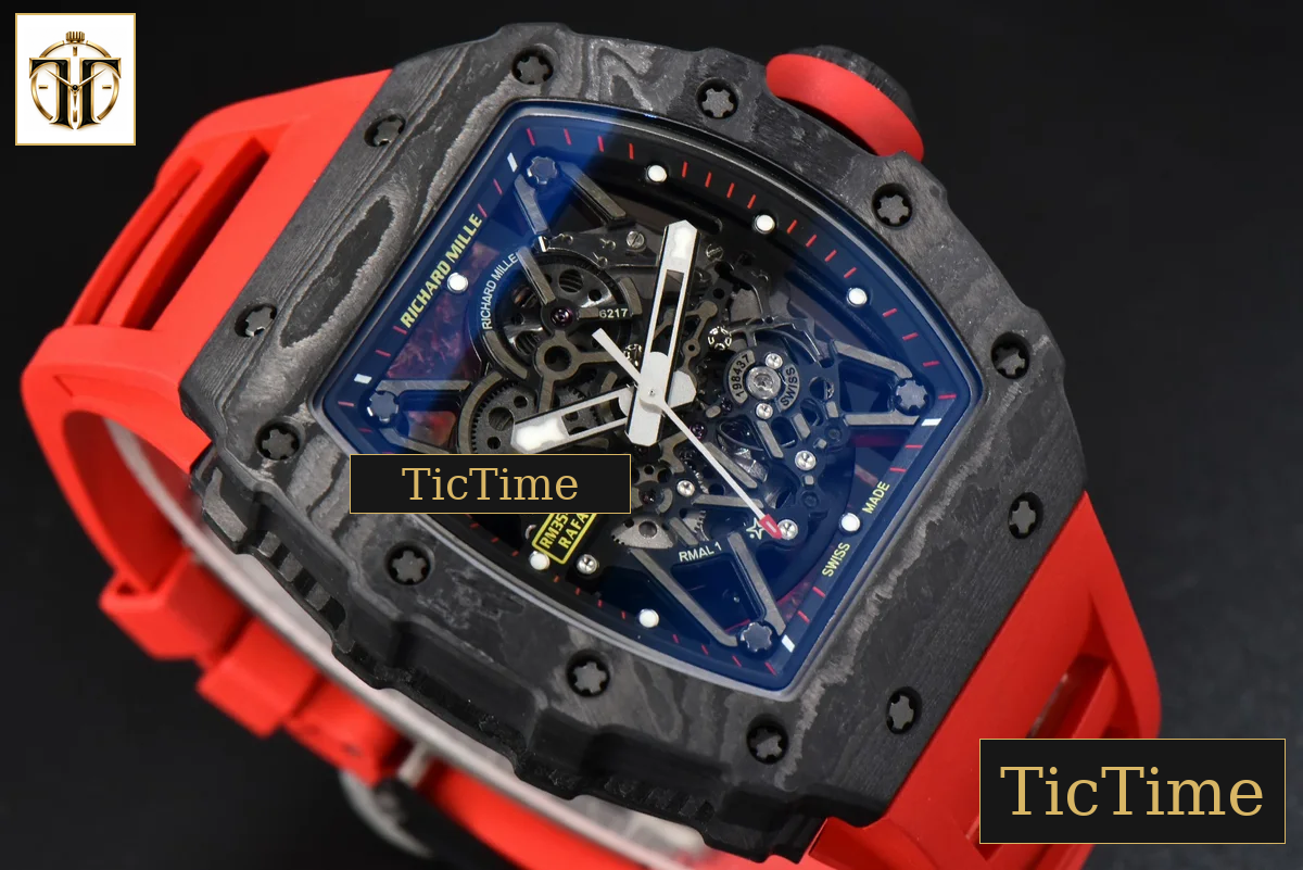 NTPT RM035-02 ZF Skeleton Dial Red Rubber Strap V5 NH05A — foto 12