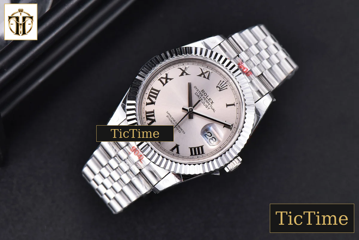 Datejust 41mm GMF SS Silver Dial Roma Marker Fluted Bezel Jubille Bracelet VR3235 — foto 3