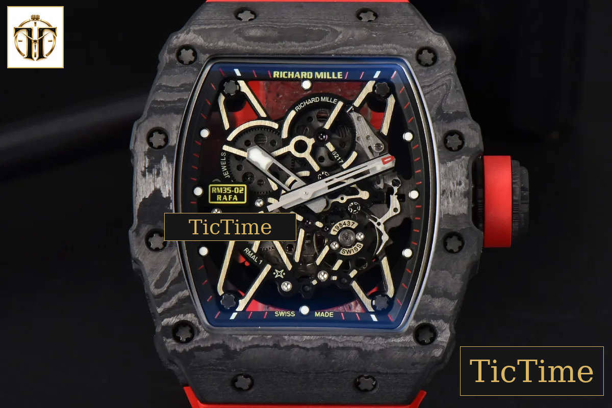 NTPT RM035-02 ZF Skeleton Dial Red Rubber Strap V5 NH05A — foto 2