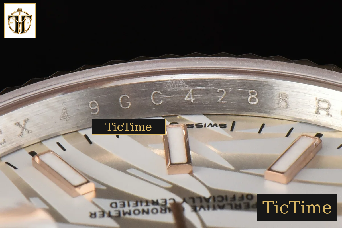 DateJust 36mm BPF RG/SS Fluted Bezel Silver Plam Dial Oyster Bracelet A2824 — foto 14