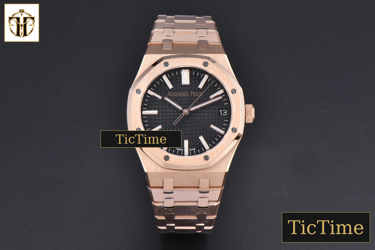 Royal Oak “50th Anniversary” 15510 41mm APSF RG Black Dial RG Bracelet V2 Free Sprung SA4302 — foto 3