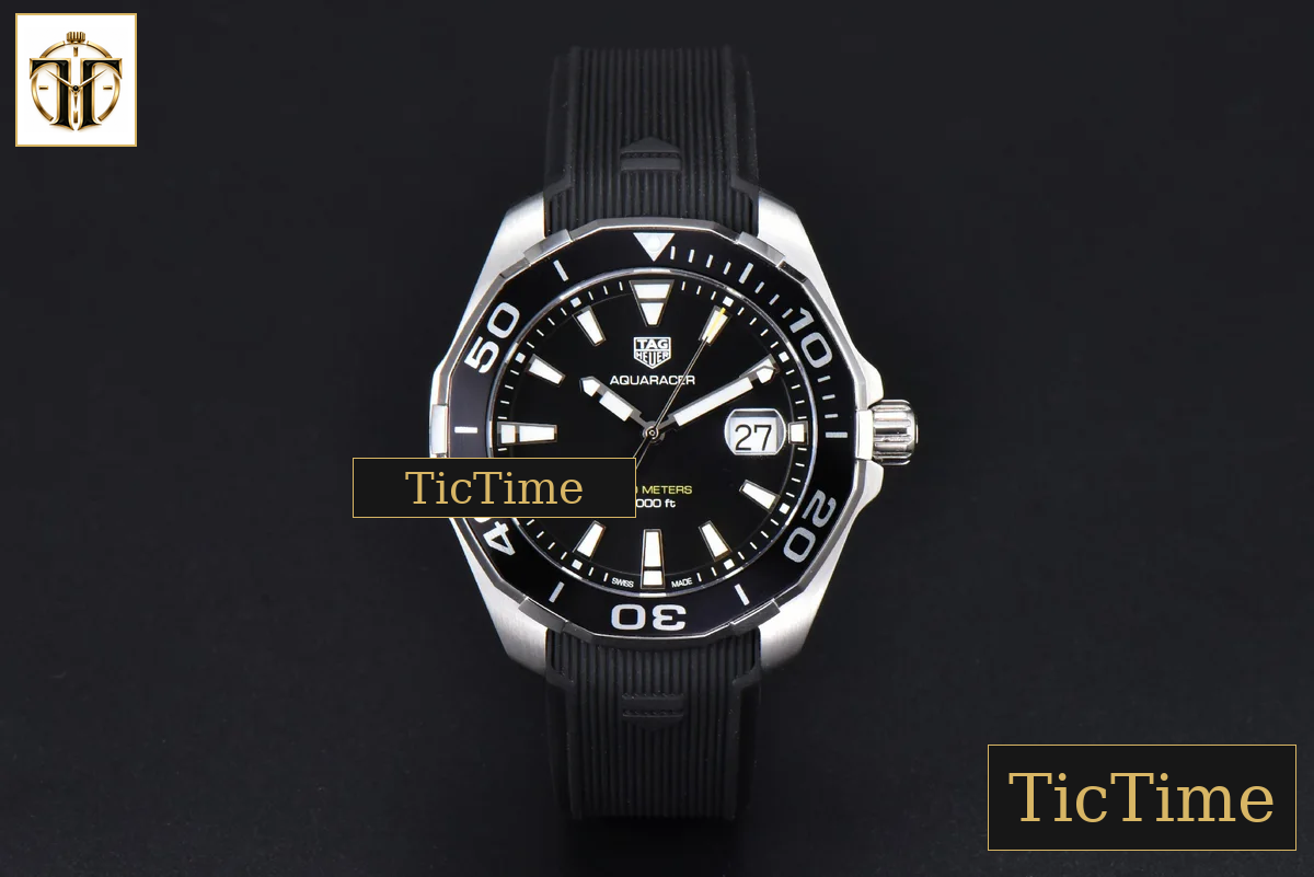 Aquaracer 300M 43mm OF Black Dial Rubber Strap Quartz — foto 3