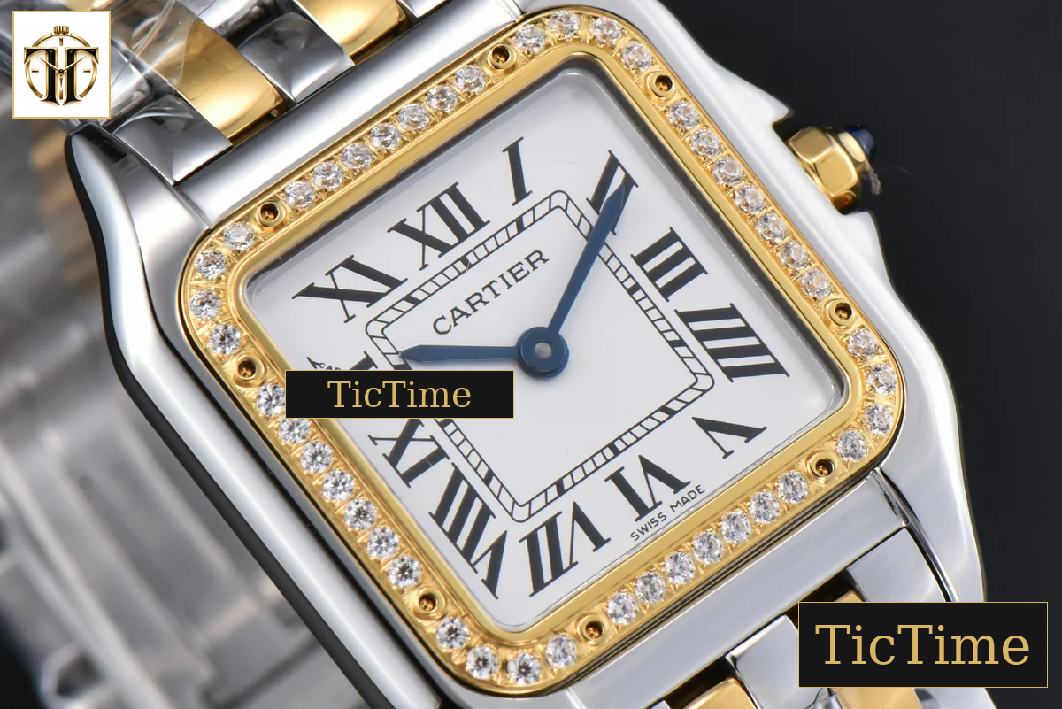Panthère 27mm AF SS/YG Diamond Bezel White Dial SS/YG Bracelet Ronda Quartz — foto 11
