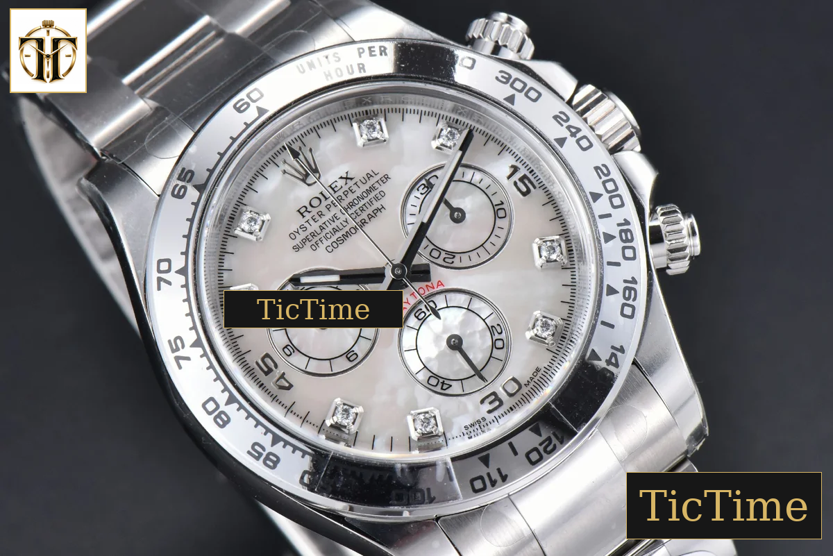 Daytona 116509 40mm Clean Factory SS MOP Dial Diamond Marker SS Bracelet A4130 — foto 15
