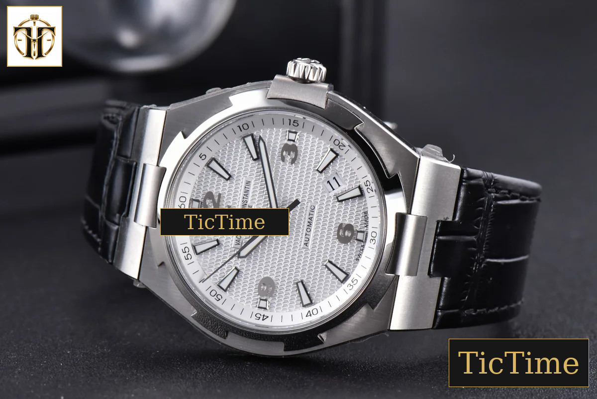 Overseas 47040 42mm MKF White Textured Dial Leather Strap 9015 — foto 26