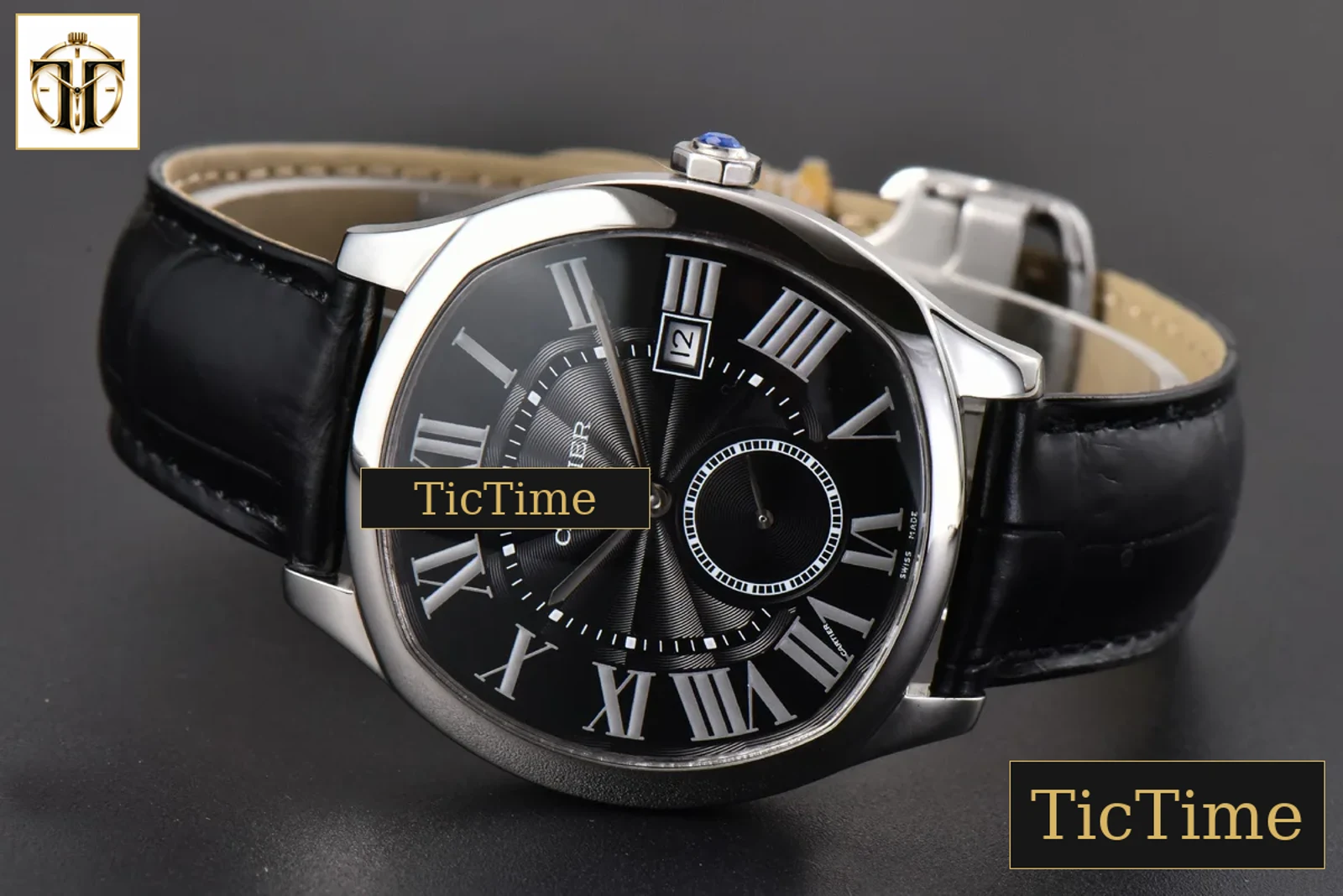 Drive de Cartier 40mm APSF Black Dial Black Leather Strap A23J — foto 14