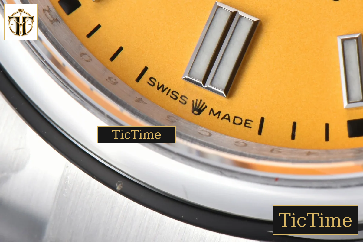 Oyster Perpetual 904L 126000 36mm GMF Yellow Dial SS Bracelet VR3230 — foto 9