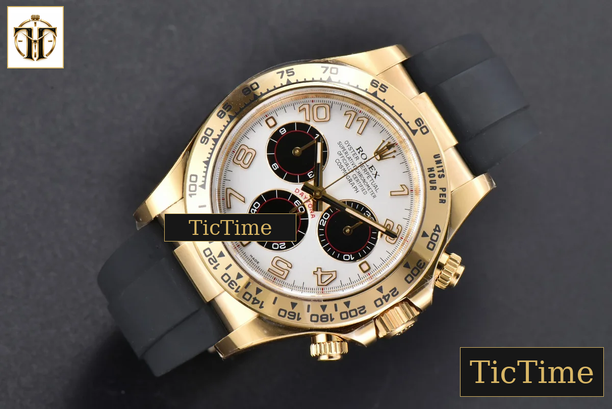 Daytona 904L 116509 Clean Factory YG White Dial Black Subdial Oysterflex Strap SA4130 — foto 15