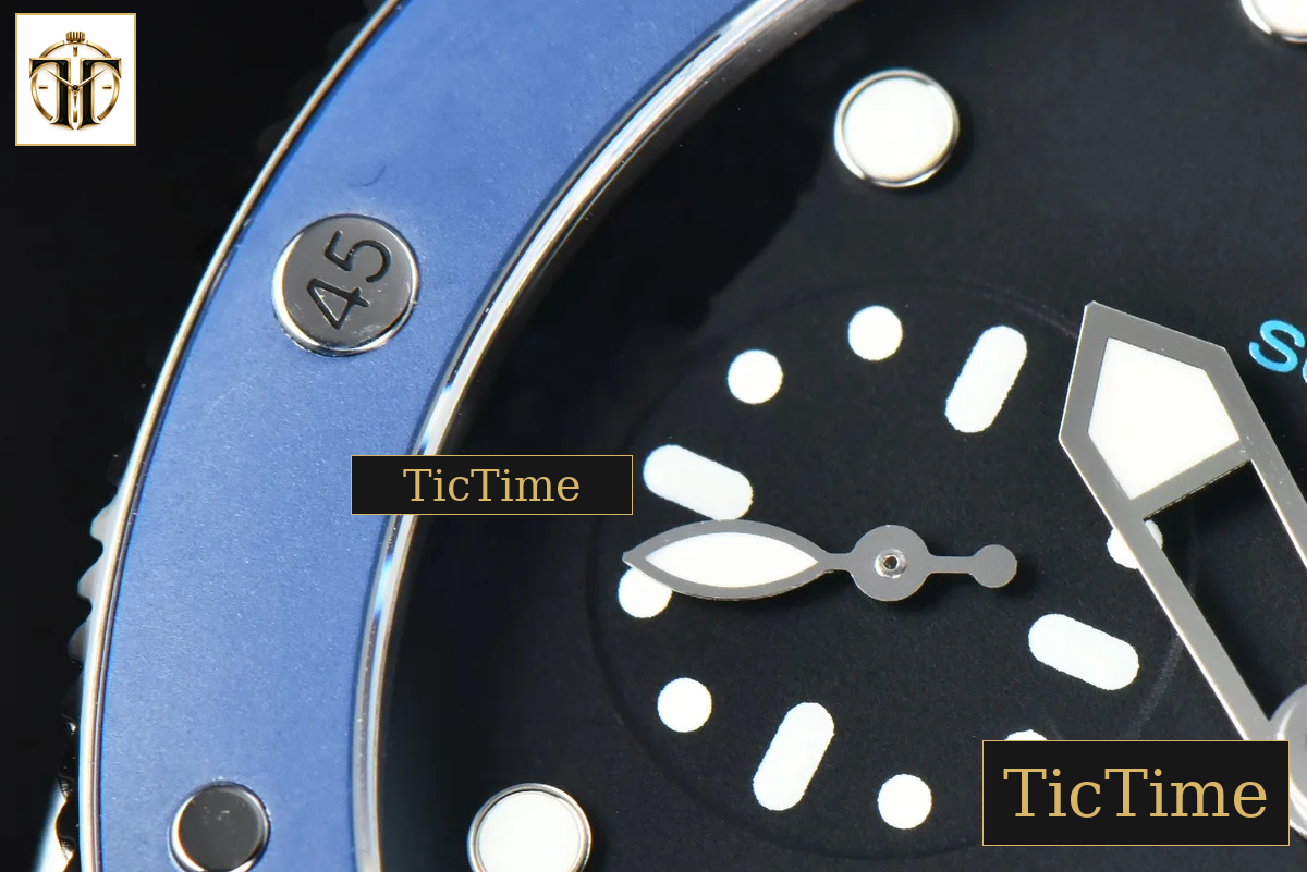 Submersible PAM1209 42mm VSF Black Dial Blue Bezel Black Rubber Strap P9000 — foto 6