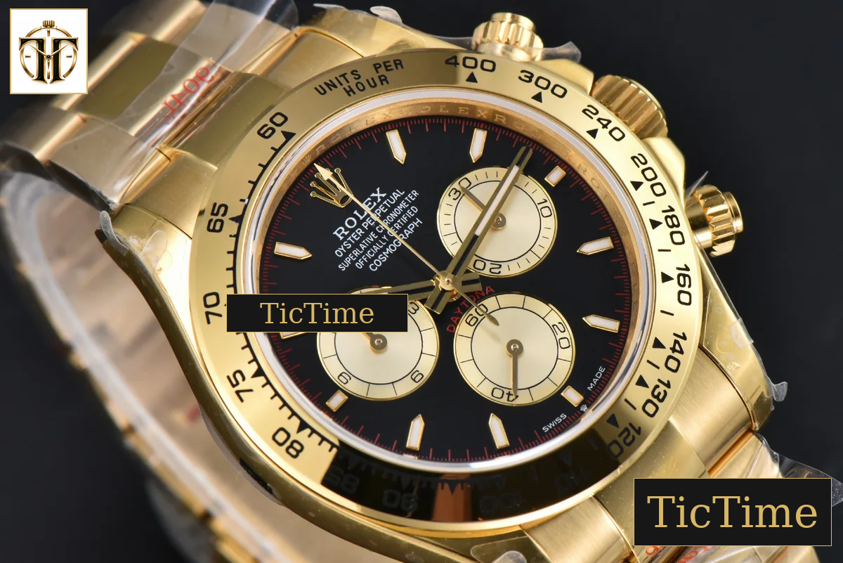 Daytona 904L 126508 40mm BPF YG Black Dial YG Subdial YG Bracelet SH4131 — foto 13