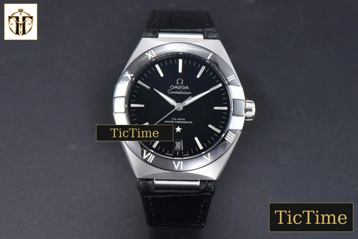 Constellation 41mm VSF Black Ceramic Black Dial Black Gummy Strap A8900 — foto 3