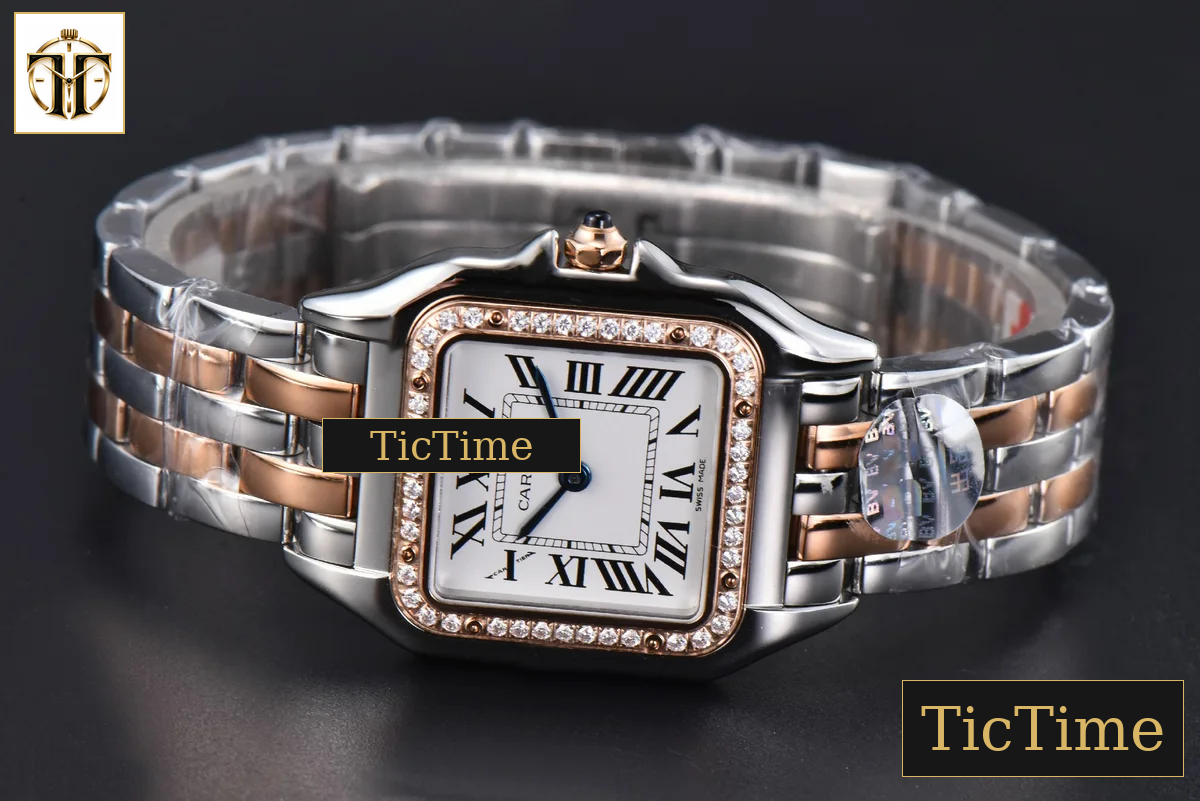 Panthère Secrete Ladies 27mm BVF SS/RG White Dial Diamond Bezel SS/RG Bracelet Ronda Quartz — foto 12