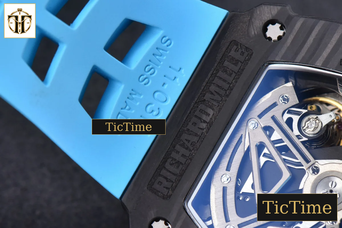 NTPT Chrono RM011 KVF Skeleton Dial Blue Rubber Strap V2 A7750 — foto 20