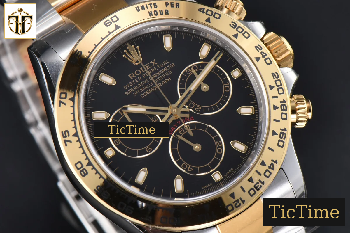 Daytona 116503 40mm Clean Factory YG/SS Black Dial Lume Marker YG/SS Bracelet SH4130 — foto 14