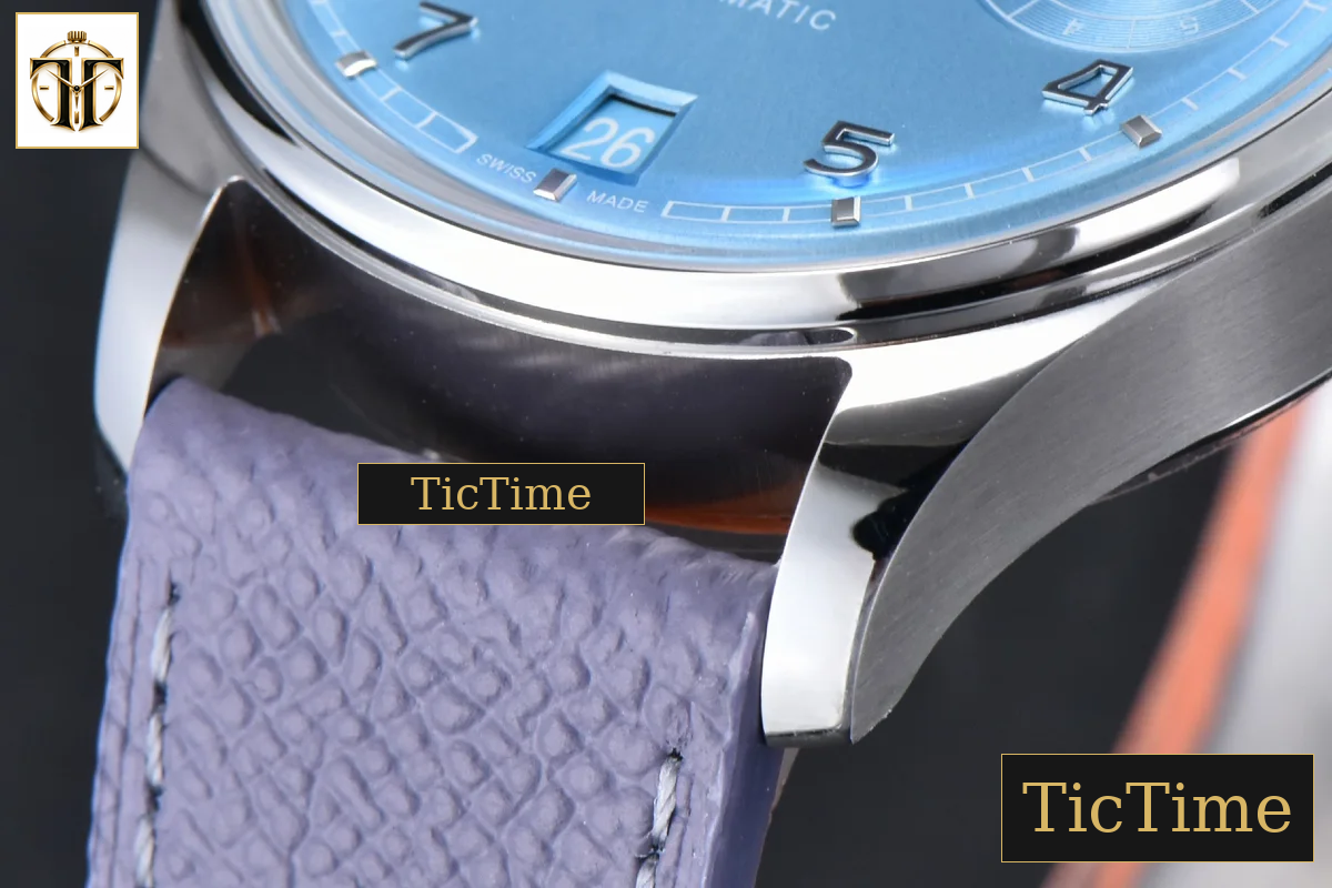 Portugieser Automatic 7 Days IWC0559D 42mm APSF Blue Dial SS Numeral Markers Gray Leather Strap A52010 — foto 9