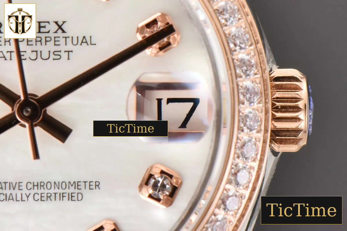 DateJust Ladies 904L 31mm WF RG/SS Diamond MOP Dial Jubilee Bracelet A2671 — foto 9