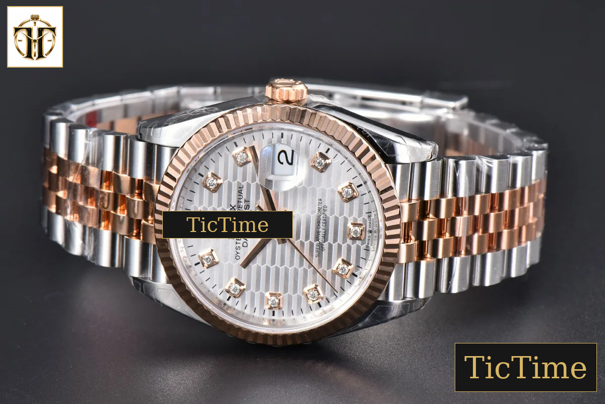 DateJust 36mm VSF RG/SS Silver Motif Dial Diamond Marker Jubilee VS3235 — foto 16