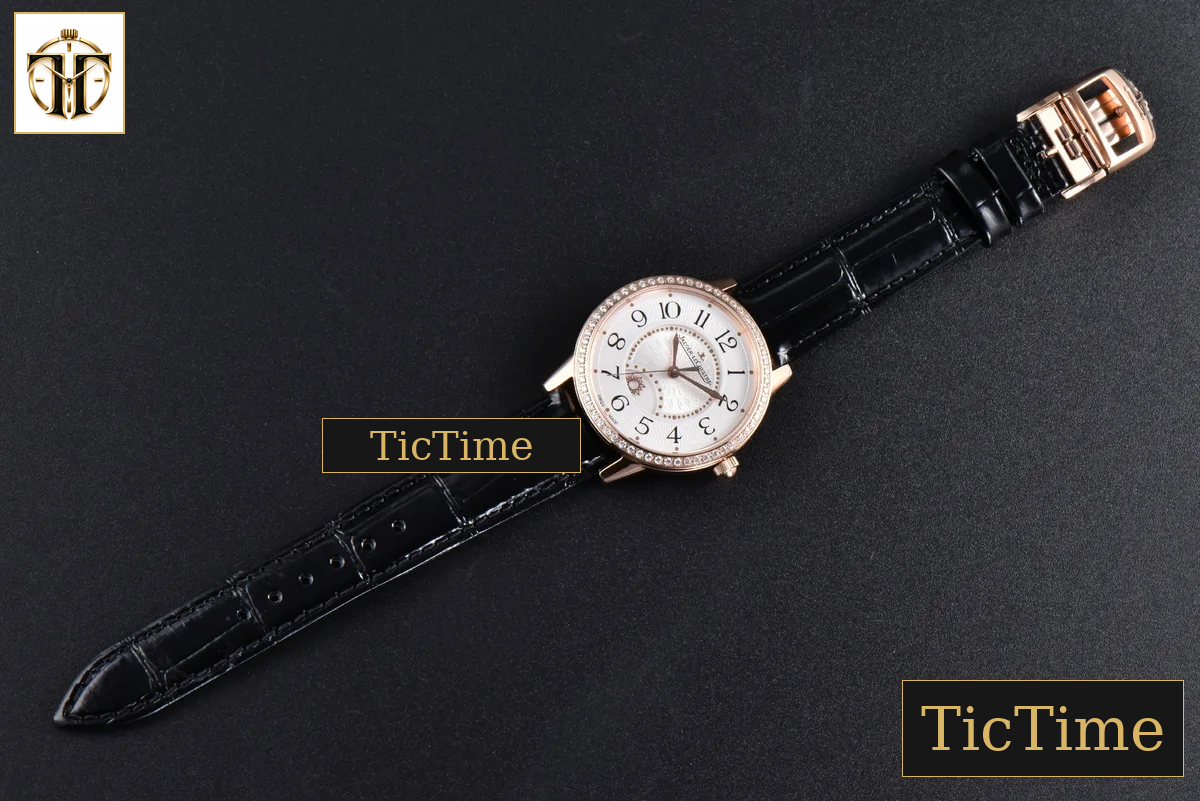 Rendez-Vous Night & Day 34mm APSF RG Diamond White Textured Dial Black Leather Strap A898 — foto 33