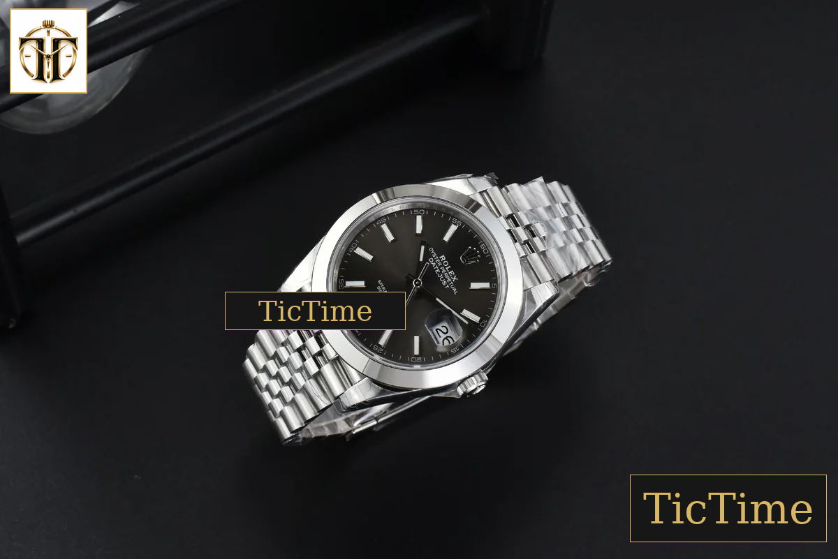 DateJust Smooth Bezel 126300 41mm VSF Gray Dial Jubilee Bracelet VS3235 — foto 5