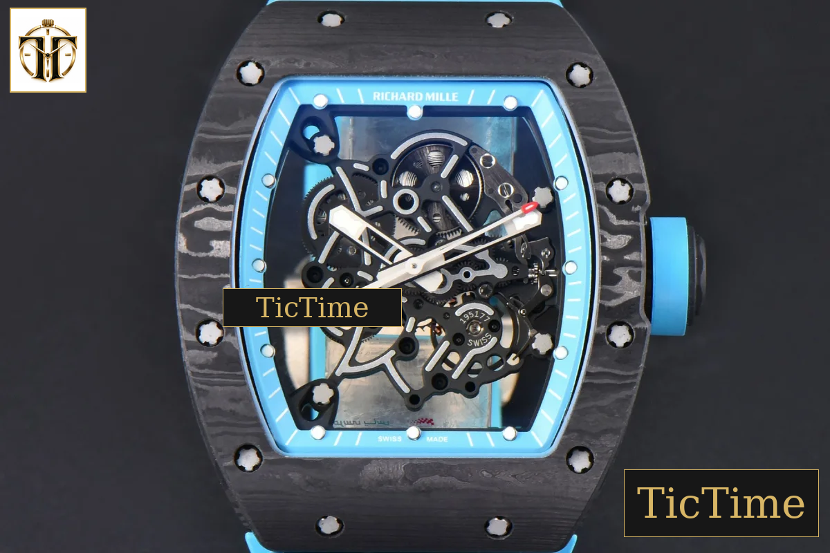 NTPT RM055 43mm ZF Blue Bezel Blue Crown blue Rubber Strap V6 RMUL2 — foto 2