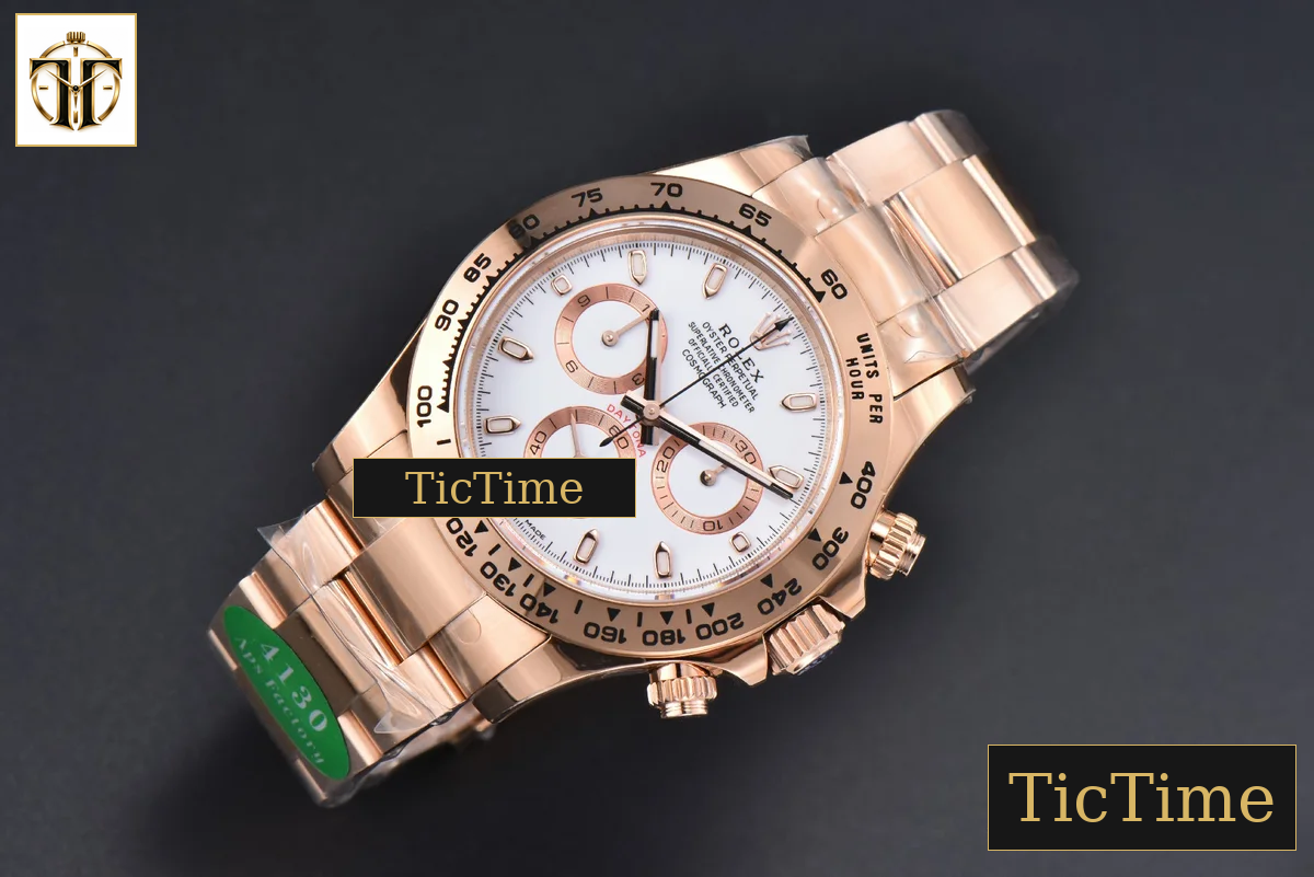 Daytona 116505 APSF RG White Dial Lume Marker RG Bracelet SH4130 — foto 4