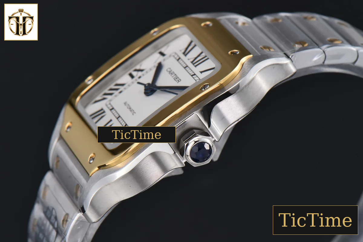 Santos de Cartier Medium 35mm BVF YG/SS White Dial YG/SS Bracelet Miyota 9039 — foto 12