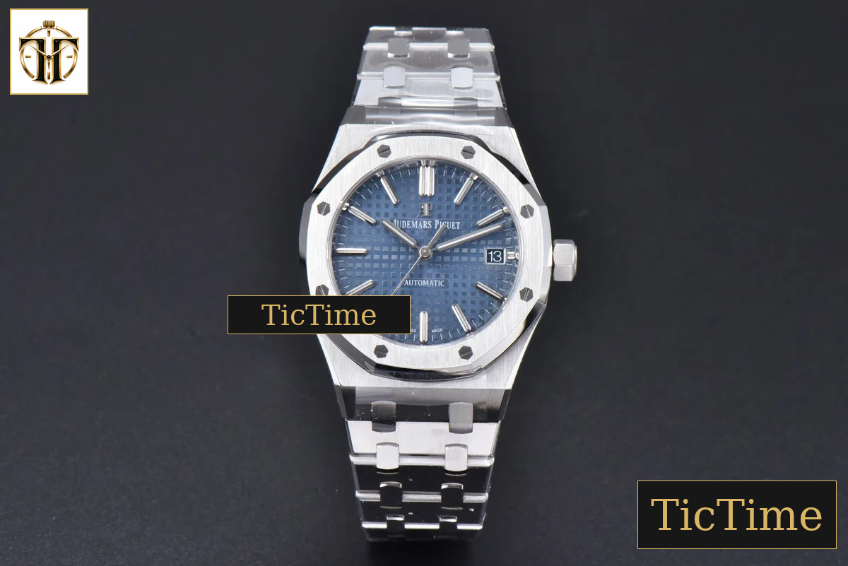 Royal Oak 15450 37mm APSF Blue Textured Dial SS Bracelet A3120 — foto 2