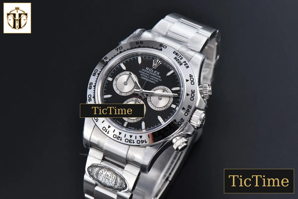 Daytona 126509 40mm Clean Factory SS Black Dial Silver Subdial SS Bracelet DD4131 — foto 4