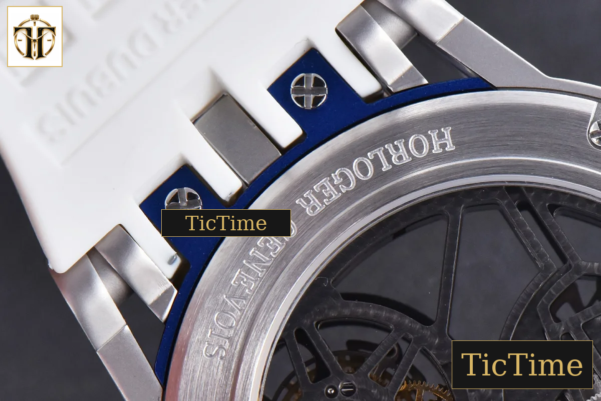 Excalibur Sports Tourbillon 46mm JBF Titanium Skeleton Dial Black Crown White Rubber Strap — foto 16
