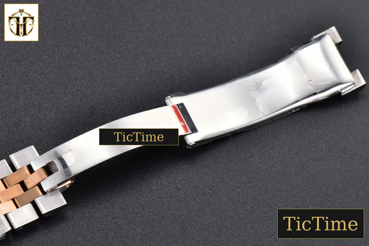 DateJust 904L 31mm GMF RG/SS Fluted Bezel Silver Flowers Dial Jubilee Bracelet A2824 — foto 31