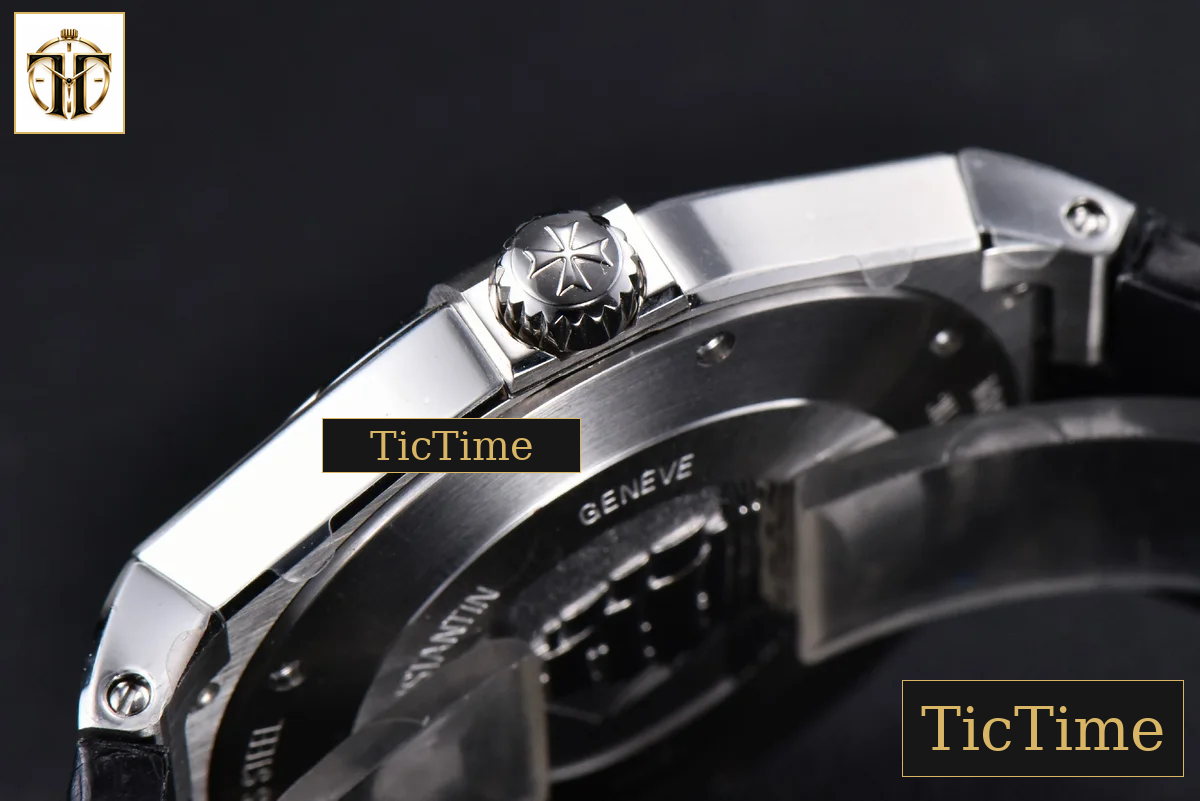 Overseas 47040 42mm MKF White Textured Dial Leather Strap 9015 — foto 9
