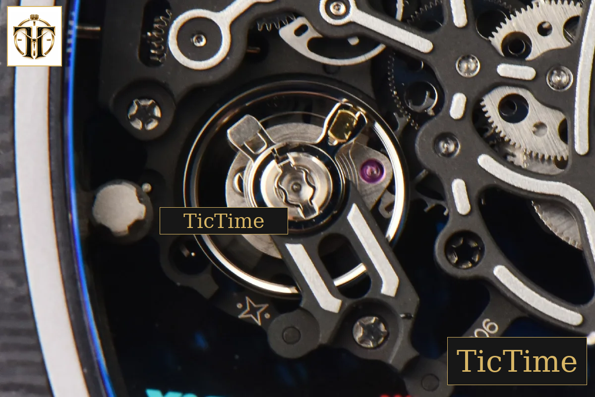 NTPT RM055 43mm ZF Blue Bezel White Crown White Rubber Strap V6 RMUL2 — foto 23