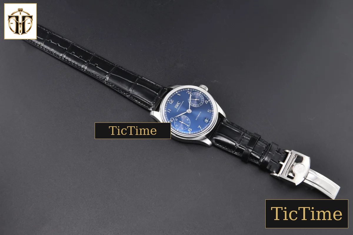 Portugieser Automatic 7 Days IWC0559B 42mm APSF SS Blue Dial Numeral Markers Black Leather Strap A52010 — foto 36
