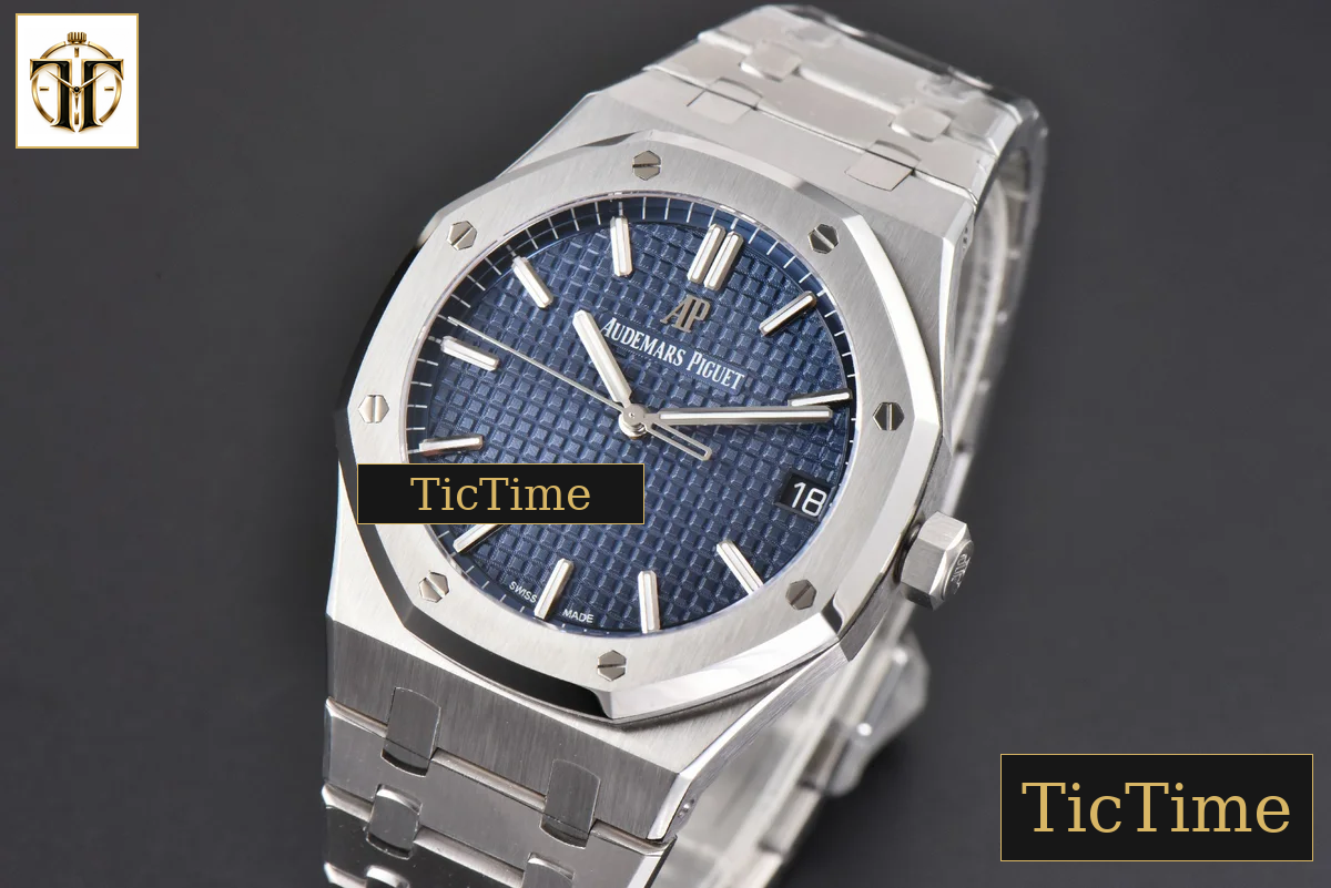 Royal Oak 15500 41mm APSF Blue Textured Dial SS Bracelet V2 A4302 — foto 4