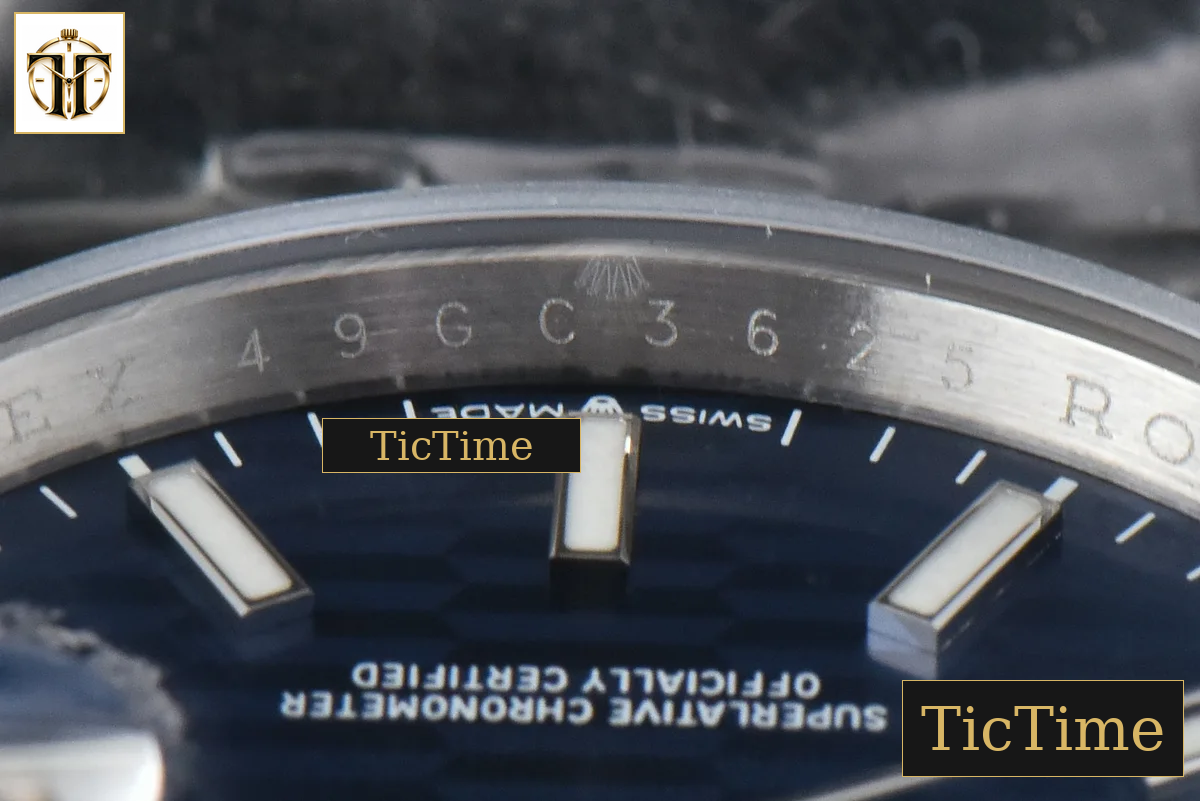 DateJust Smooth Bezel 36mm BPF Blue Motif Dial Jubilee Bracelet A2824 — foto 14