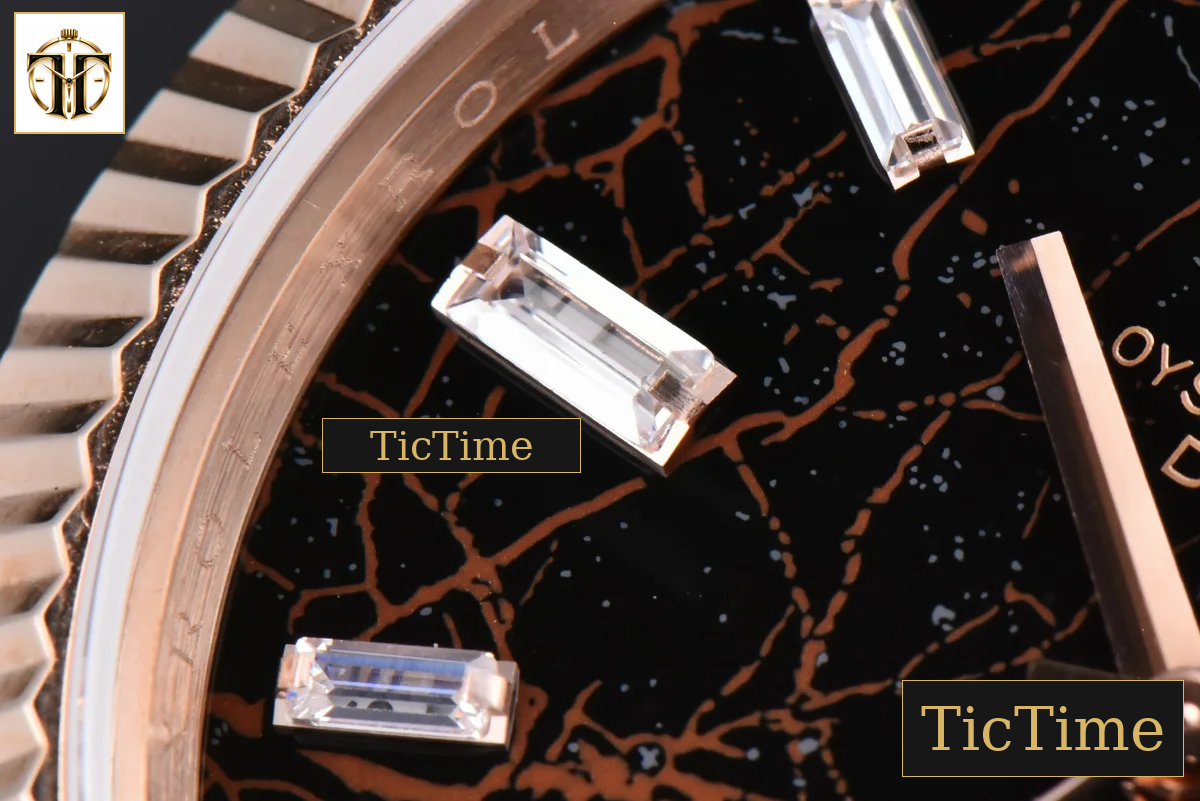 DayDate Tungsten 40mm GMF RG Sinople Dial Diamond Marker President Bracelet 165g VR3255 — foto 6