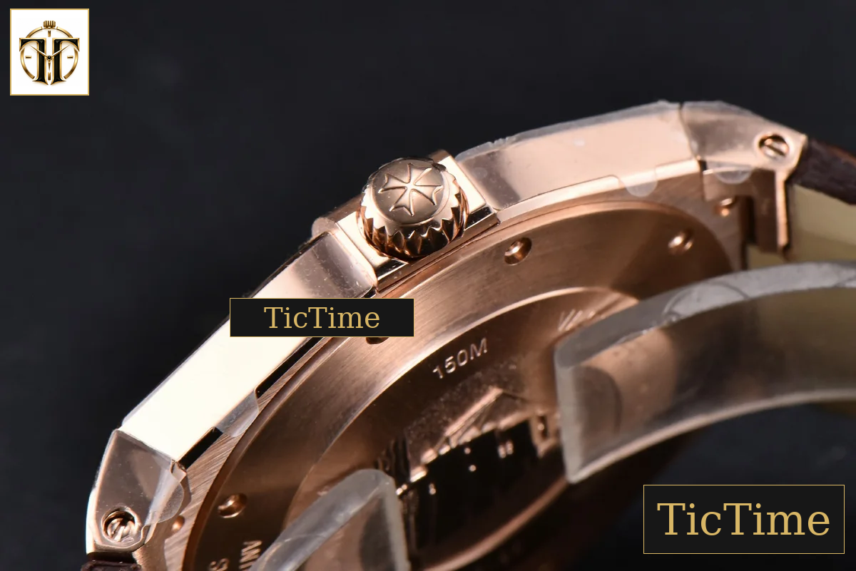 Overseas 47040 42mm MKF RG Brown Dial Leather Strap 9015 — foto 18