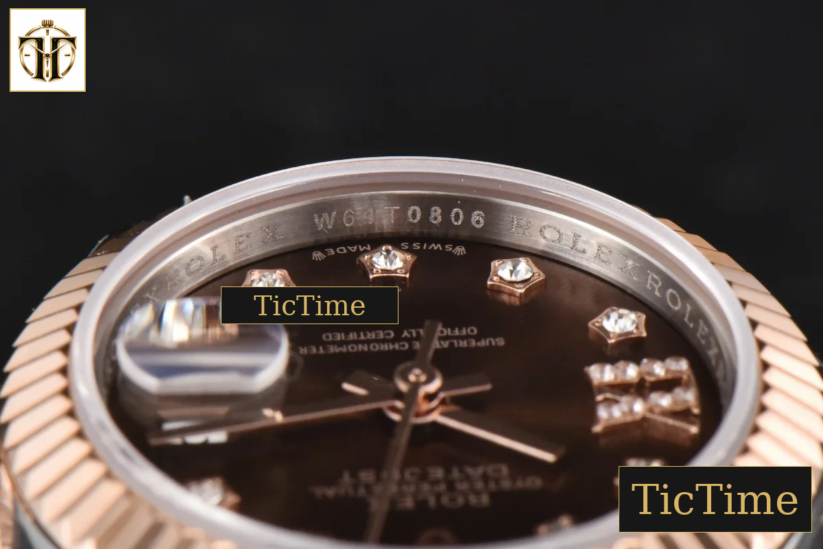 DateJust Ladies 28mm WF RG/SS Brown Dial Diamond Roma Marker Jubilee Bracelet A2236 — foto 15