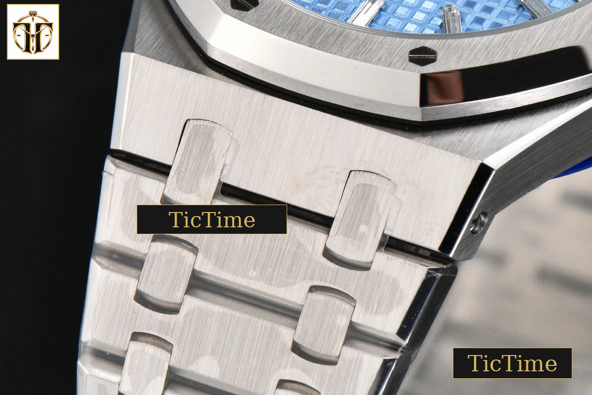Royal Oak ’50th Anniversary’ 15510 41mm ZF Ice Blue Dial Diamond Marker SS Bracelet SA4302 — foto 9