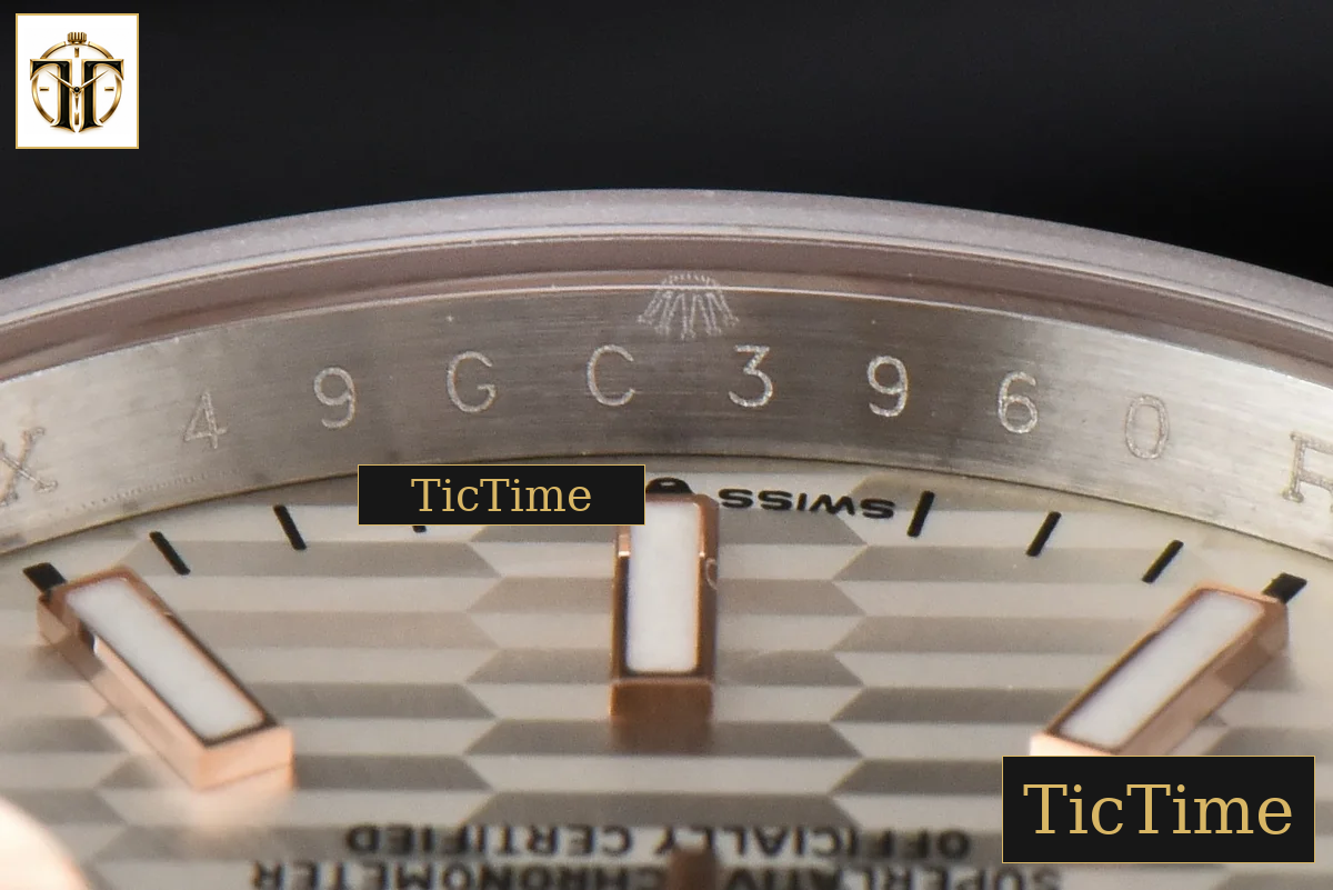 DateJust 36mm BPF RG/SS Fluted Bezel Silver Motif Dial Jubilee Bracelet A2824 — foto 13