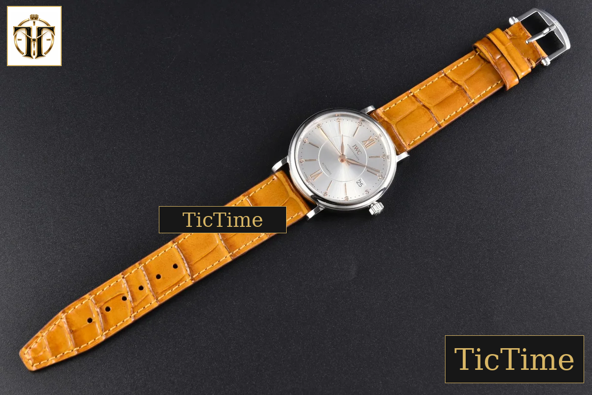 Portofino 37mm V7F Gray Dial YG Marker Brown Leather Strap A2892 — foto 32