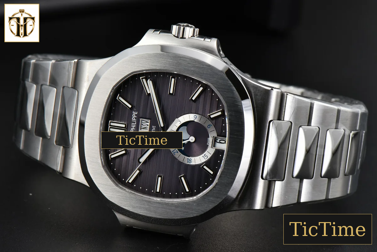 Nautilus Full Function 5726 PPF Gray Dial SS Bracelet A324 — foto 11