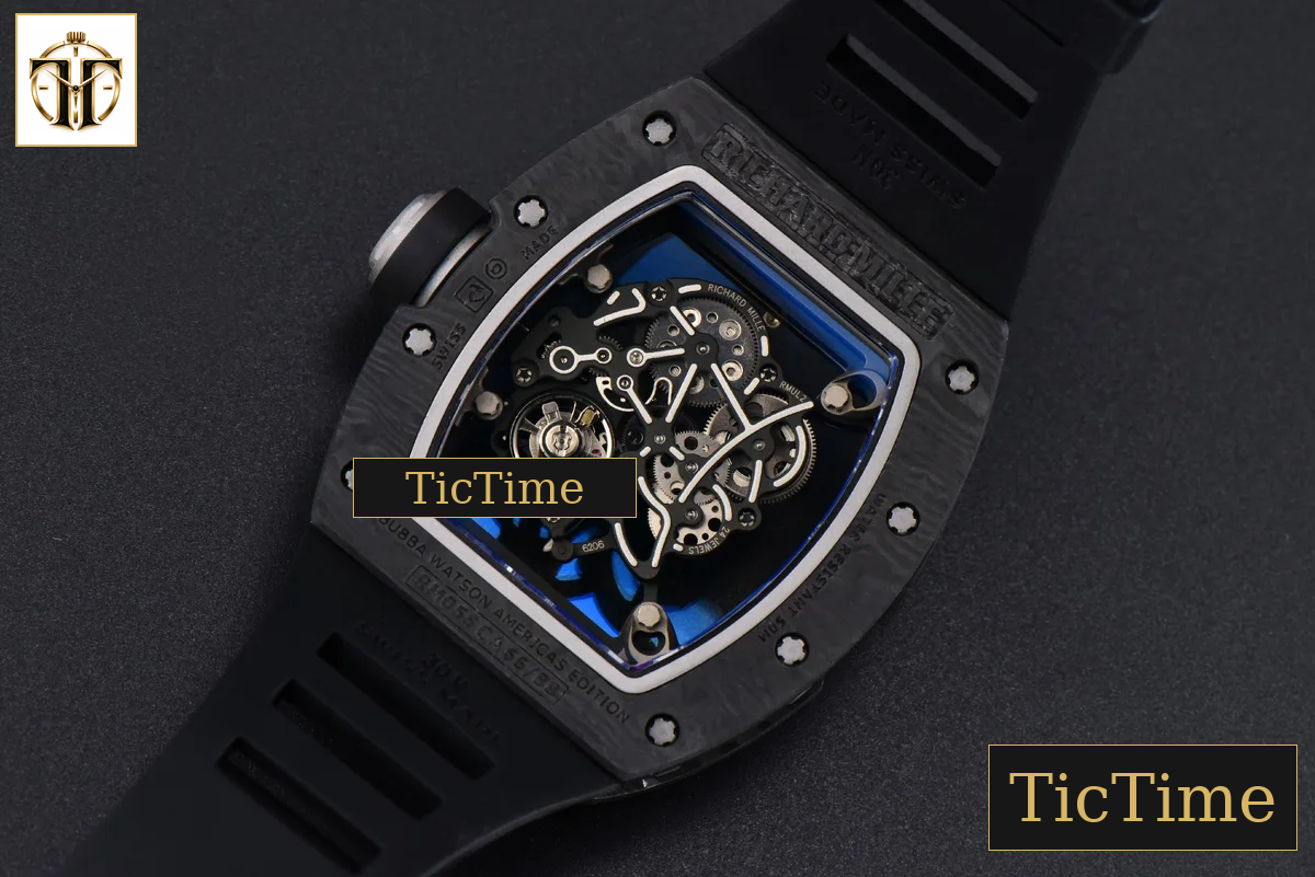 NTPT RM055 43mm ZF Black Bezel Black Crown Black Rubber Strap V6 RMUL2 — foto 18