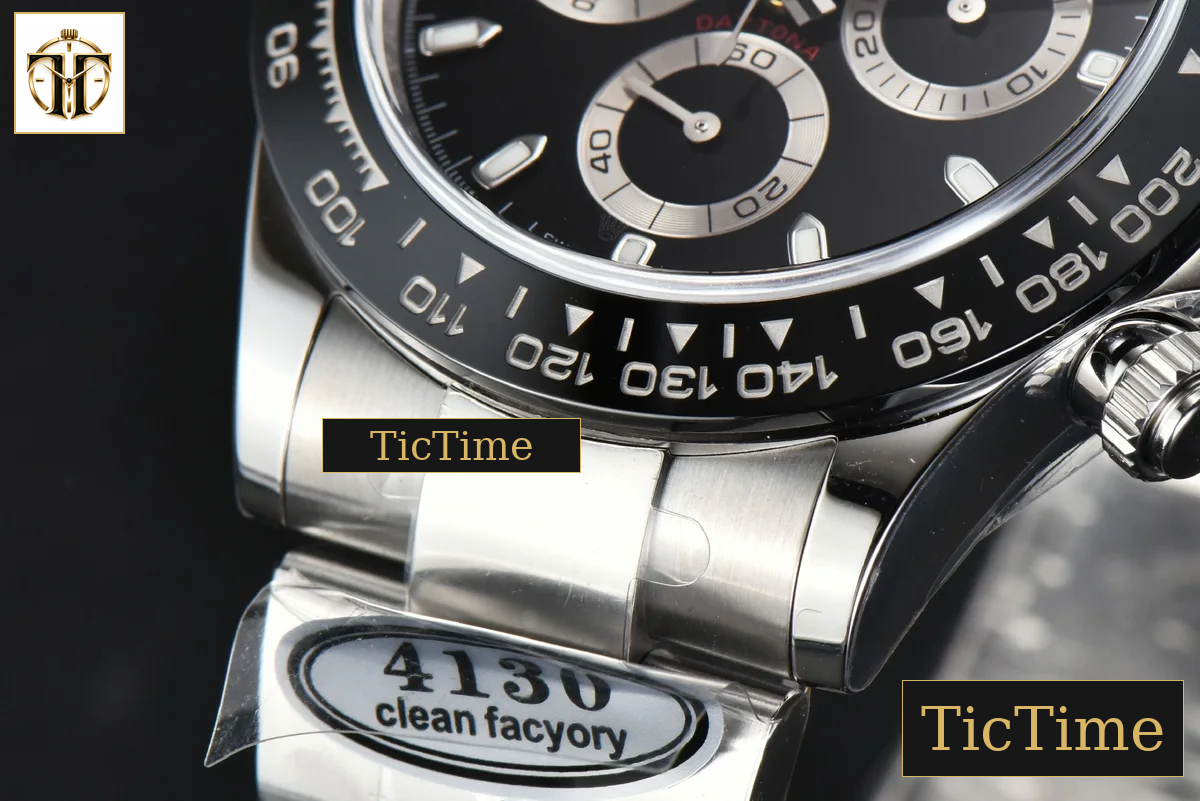 Daytona 116500 Clean Factory Black Ceramic Black Dial SS Bracelet A4130 — foto 16