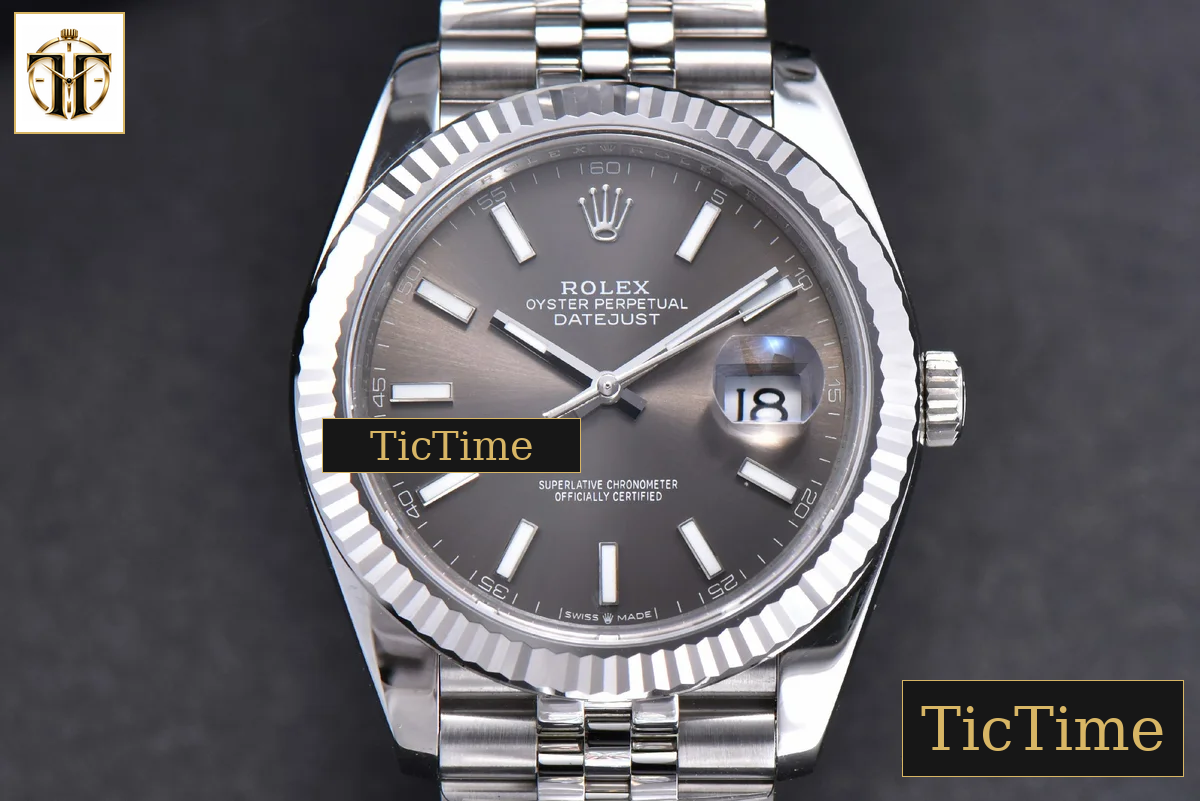 DateJust 904 126334 41mm ARF SS Gray Dial Lume Markers Jubilee Bracelet VR3235 — foto 2