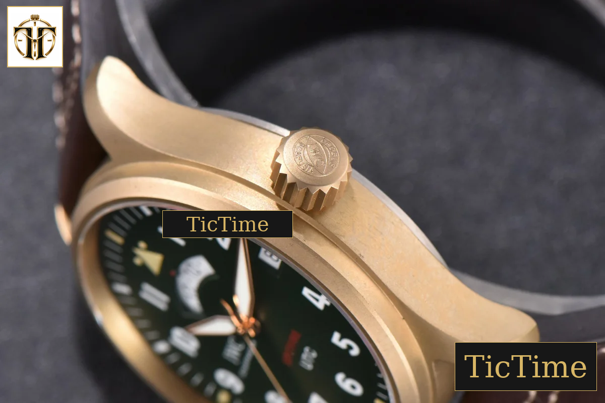 Pilot UTC Spitfire “MJ271” 41mm ZF Bronze Green Dial Brown Leather Strap A2836 — foto 12